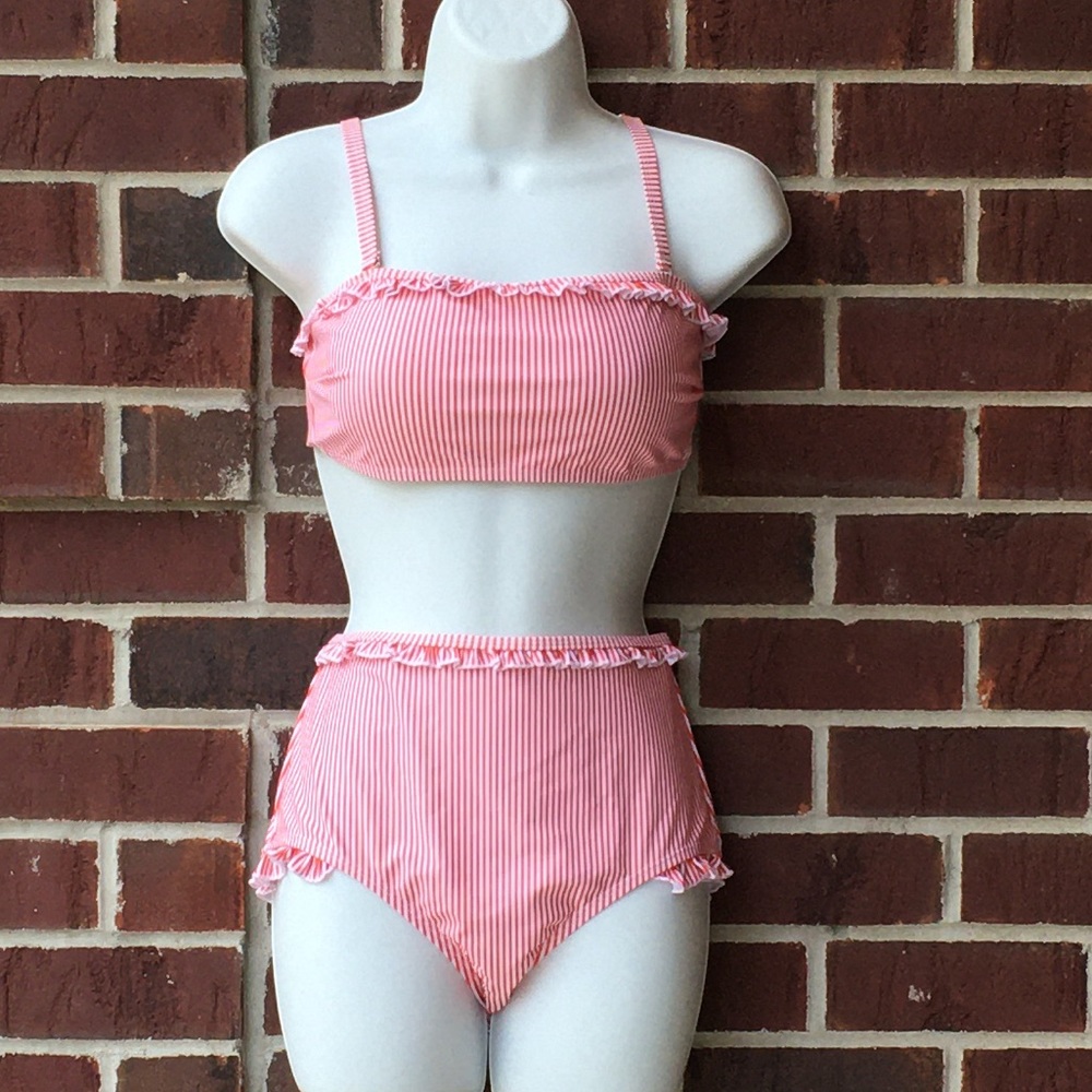 Amazon stripped 2 piece bathing suit.